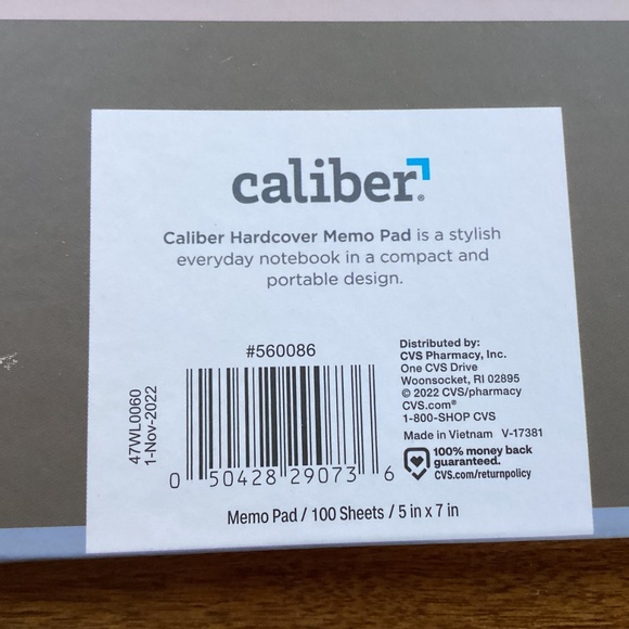 Caliber Hardcover Memo Pad 100 sheets New  5”x7”  2 for $15 - Picture 7 of 8